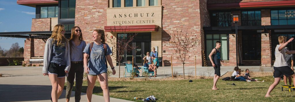 Students walking on campus