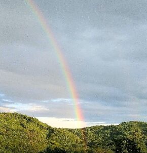 rainbow over the mountains